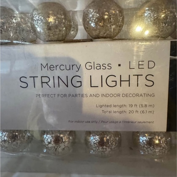 Mercury glass LED string lights(indoor use only) - Picture 3 of 3